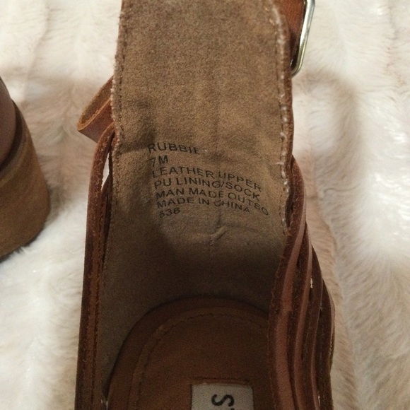 Steve Madden Women's Open Toe Strap Platform Block Heels Sandals Rubbie Size 7 - Picture 8 of 8